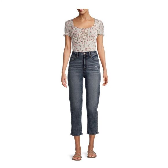Vintage High Rise Straight Denim Jeans - Picture 1 of 10